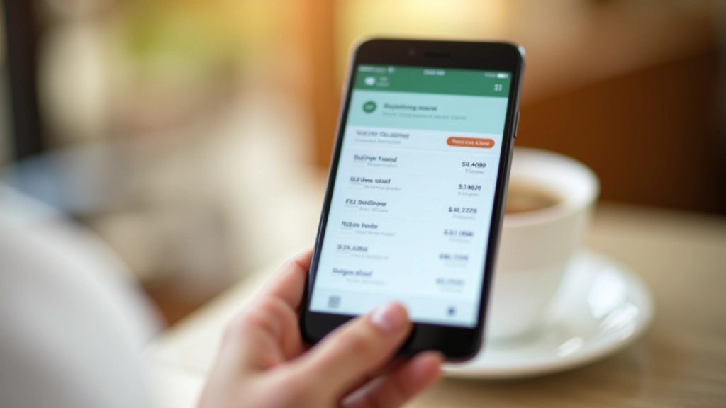 Gros plan sur un téléphone affichant une application bancaire avec les détails des transactions et des catégories de dépenses