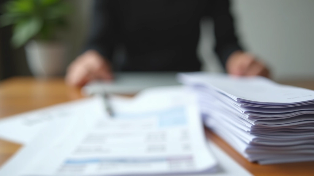 Factures mensuelles empilées montrant loyer, assurance et services récurrents