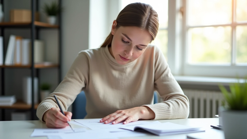 Personne analysant ses dépenses mensuelles sur un tableau